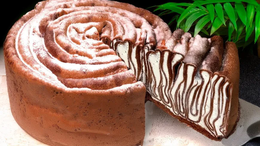 Chocolate Cream Swirl Cake