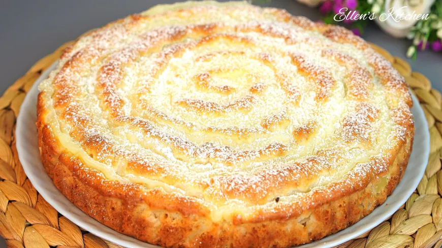 Apple Custard Cake