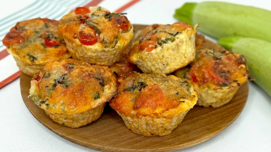 Savory Oatmeal Muffins with Mozzarella and Tomatoes