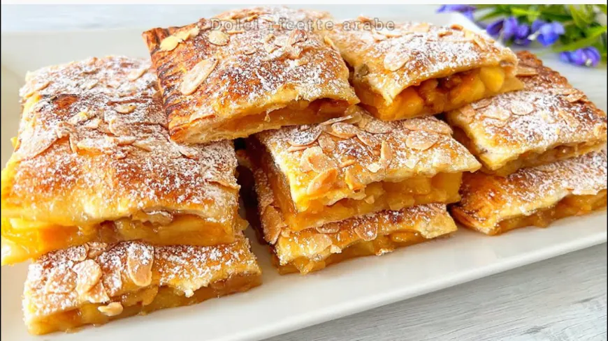 Apple and Peach Jam Puff Pastries