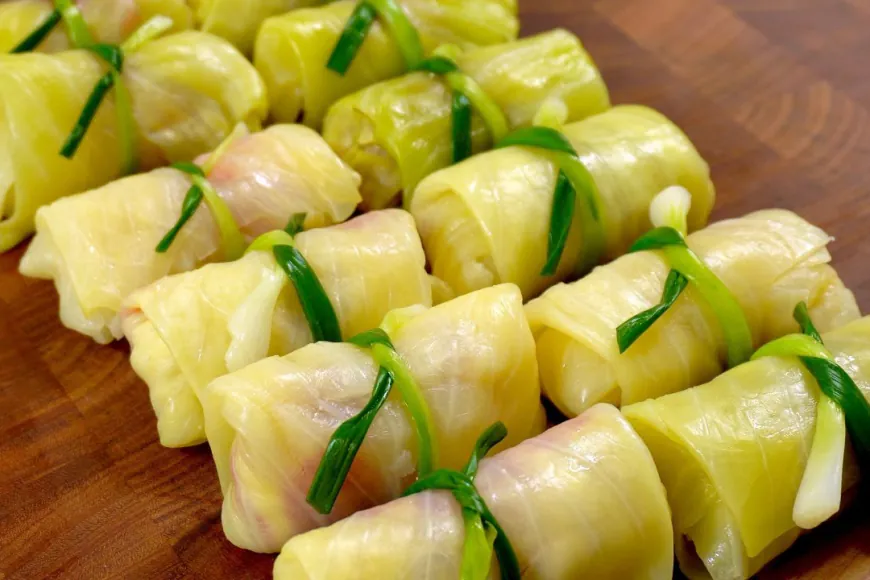 Cabbage Wrapped Bulgogi Rolls with Tofu
