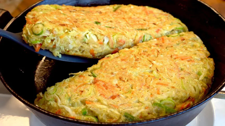 Cabbage Oatmeal Veggie Pancake