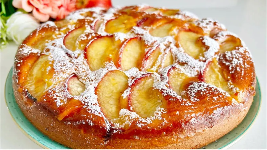 Peach Custard Cake Recipe