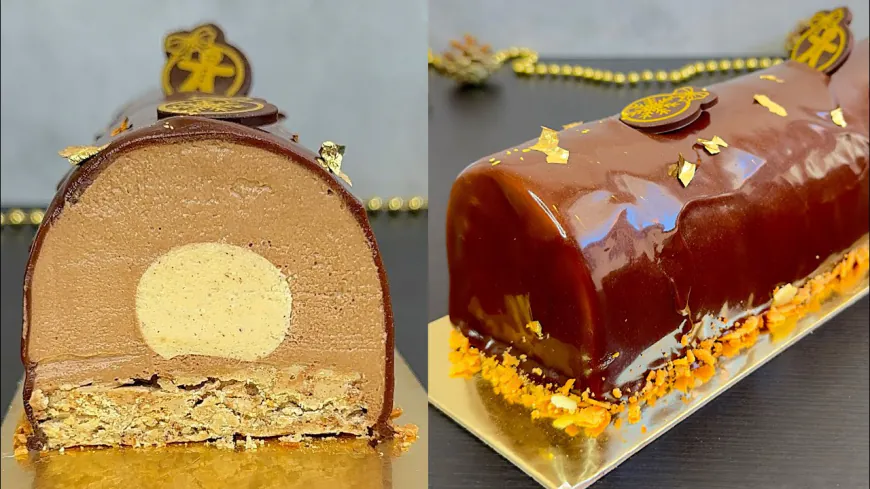 Chocolate Praline Yule Log