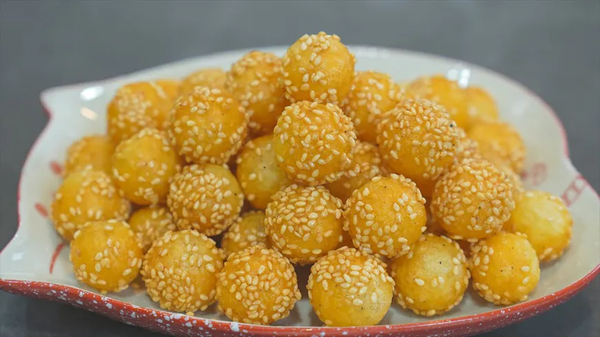 Sesame Crusted Potato Balls