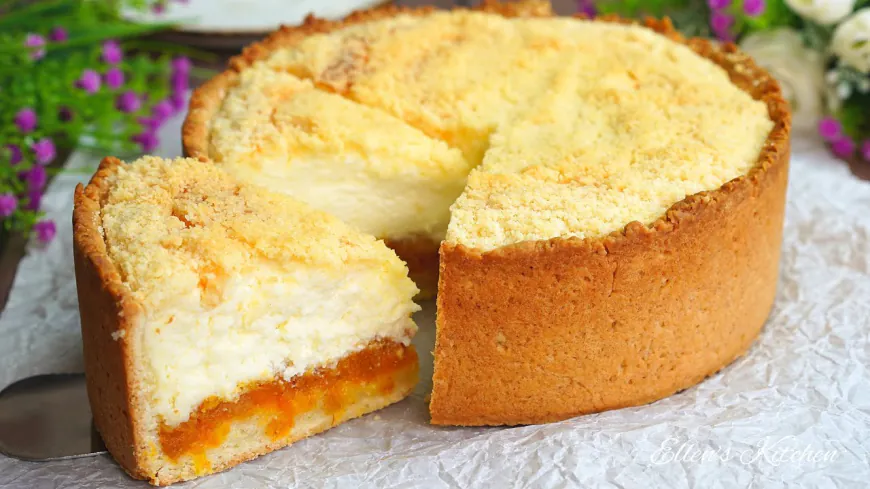 Cottage Cheese and Apricot Cake
