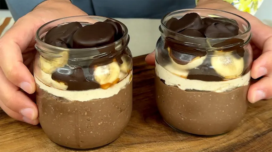 Chocolate Peanut Butter Oatmeal Parfaits