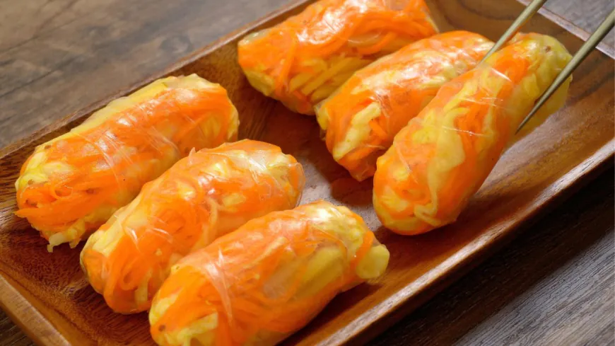 Rice Paper Rolls with Vegetables and Chicken