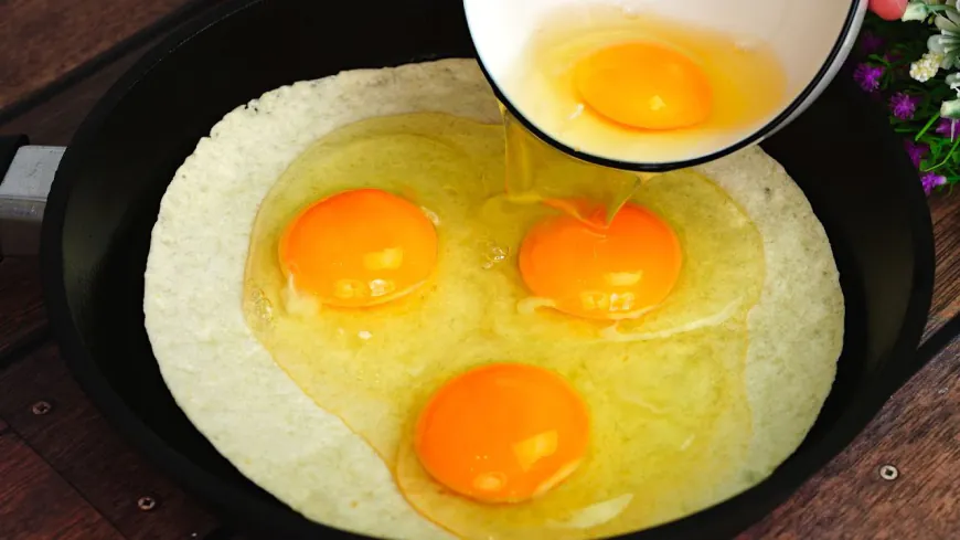 Baked Tortilla Egg Breakfast