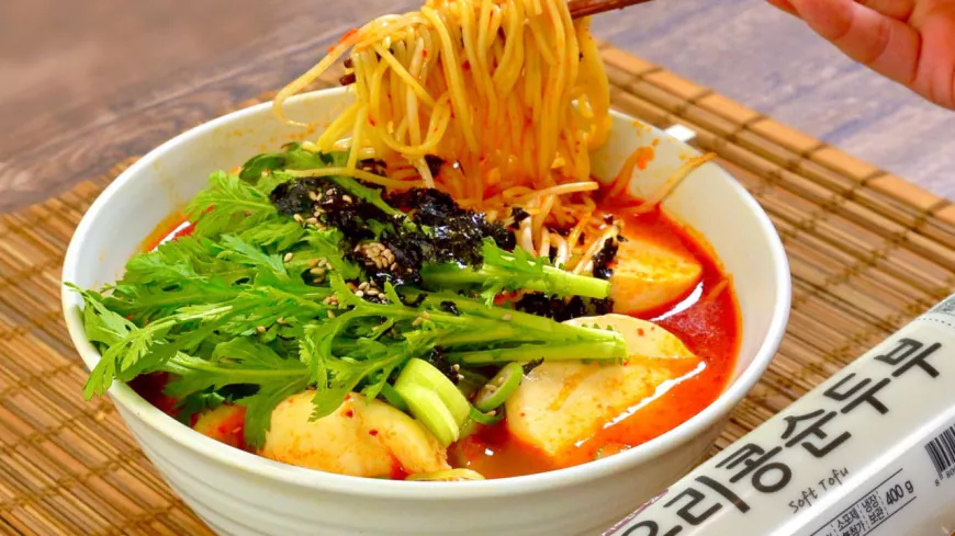 Spicy Soft Tofu Noodle Soup Recipe