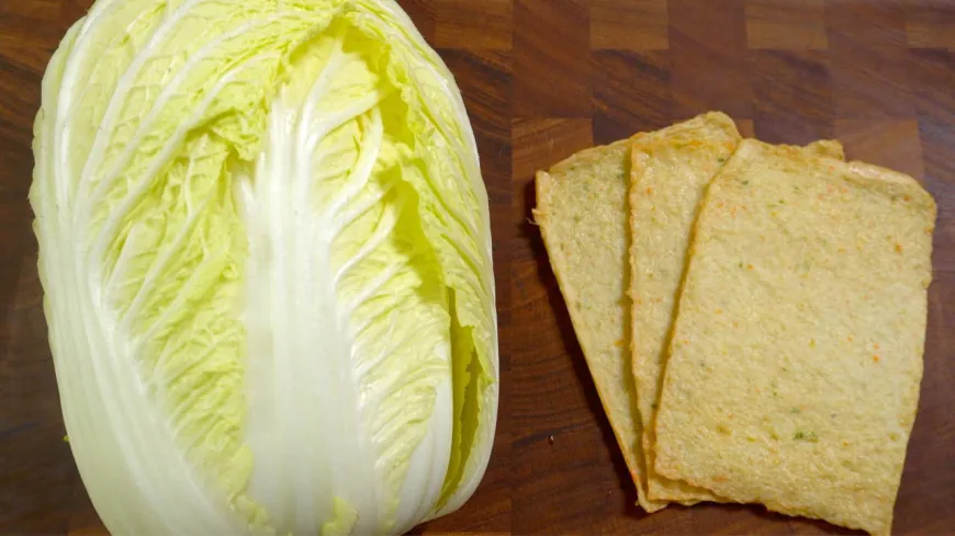 Napa Cabbage and Fish Cake Rolls Recipe
