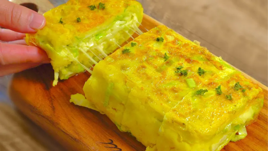 Cheesy Sweet Potato and Cabbage Pancake Recipe