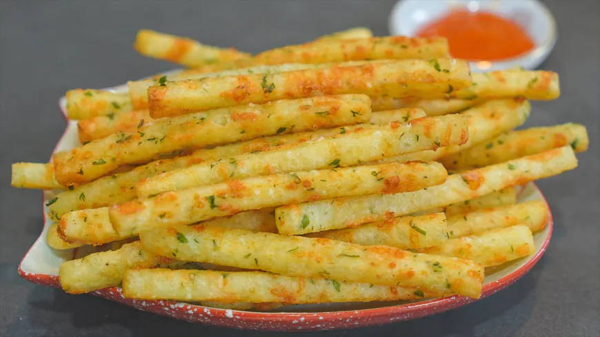 Cheesy Crispy Potato Sticks Recipe
