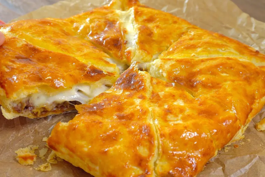 Beef and Cheese Puff Pastry Pie Recipe