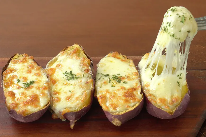 Cheesy Honey Butter Sweet Potatoes Recipe