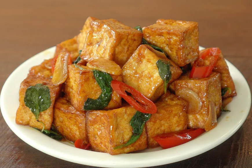 Spicy Basil Garlic Tofu Recipe