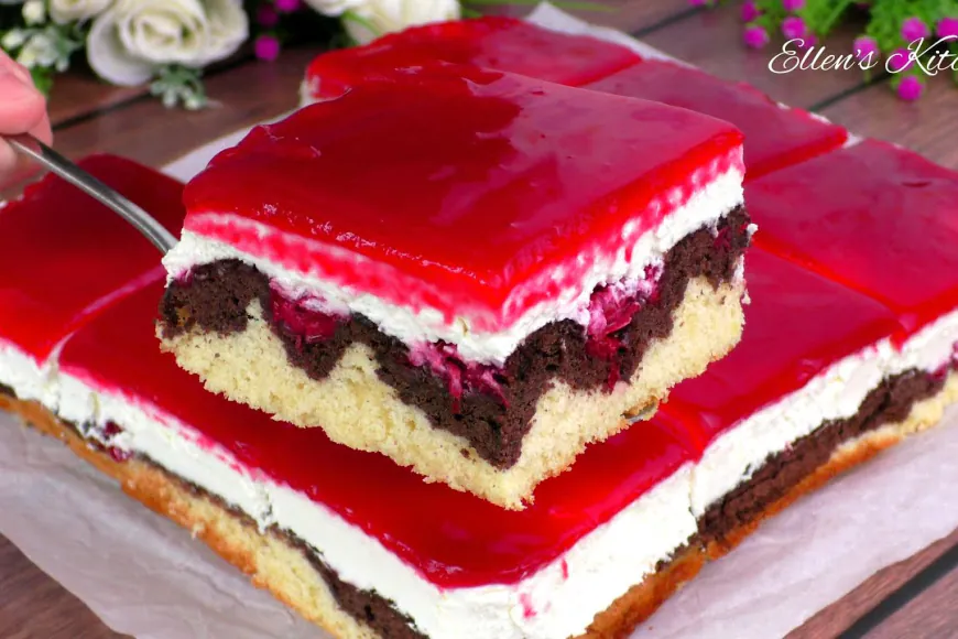 Cherry Cocoa Layered Cake