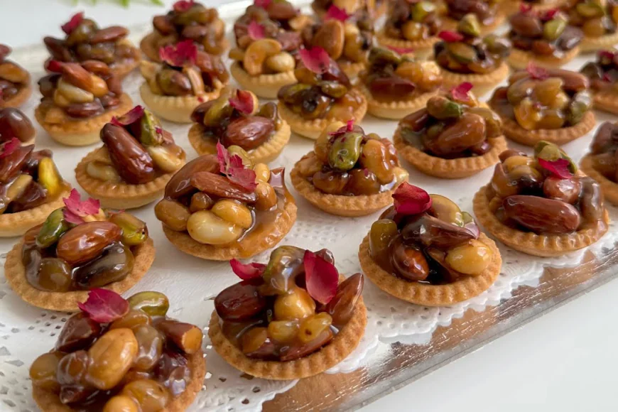 Mini Caramelized Nut Tarts or Nut Tartlets Recipe