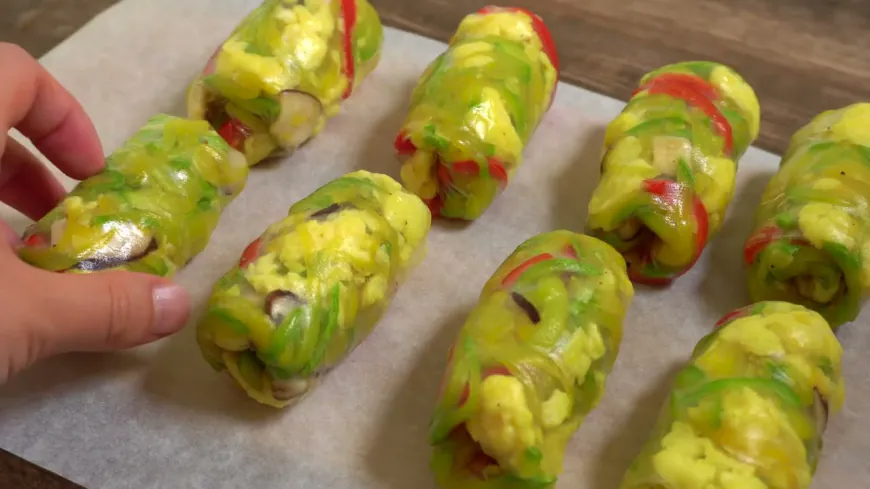 Vegetable Egg Rice Paper Rolls