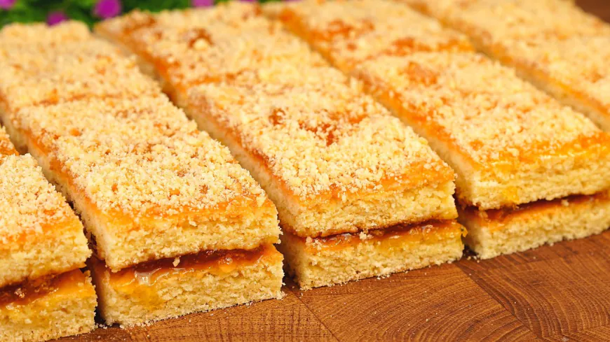 Homemade Butter Jam Squares Recipe
