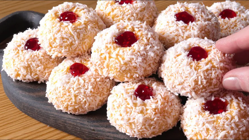 Coconut Jam Delight Cookies Recipe