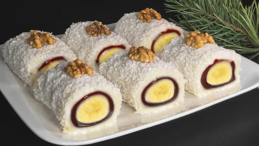 Banana Cherry Coconut Roll Recipe