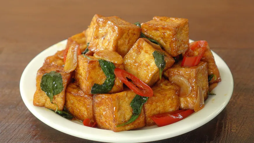 Spicy Basil Garlic Tofu Recipe