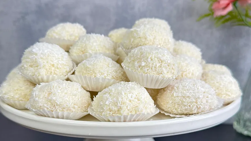 White Coconut Almond Truffles Recipe