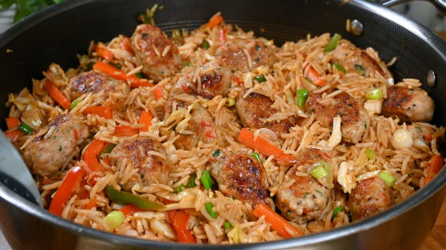 Chicken Kofta Rice Bowl Recipe