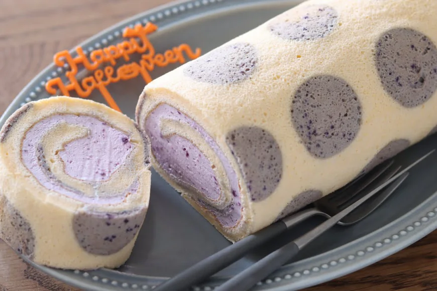 Purple Sweet Potato Roll Cake Recipe