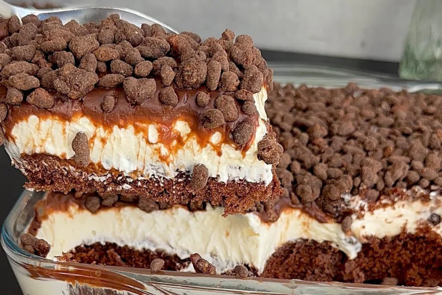 Chocolate Crunch Layered Cake Recipe
