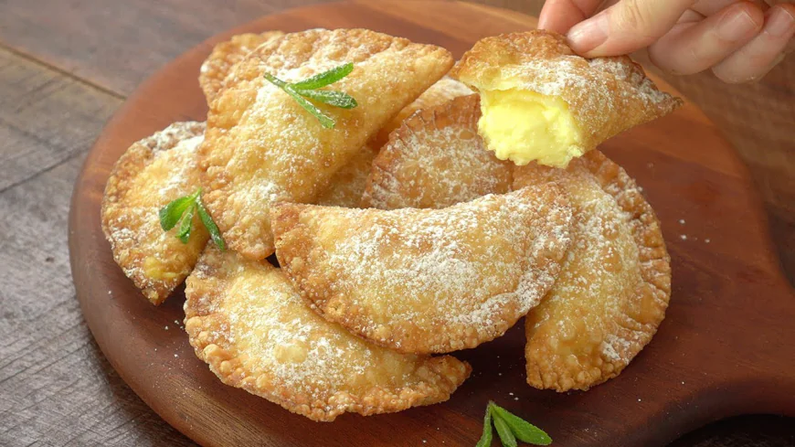 Crispy Custard Filled Dumplings Recipe