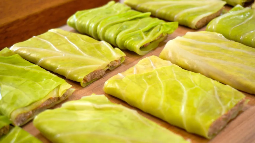 Beef Stuffed Napa Cabbage Rolls Recipe