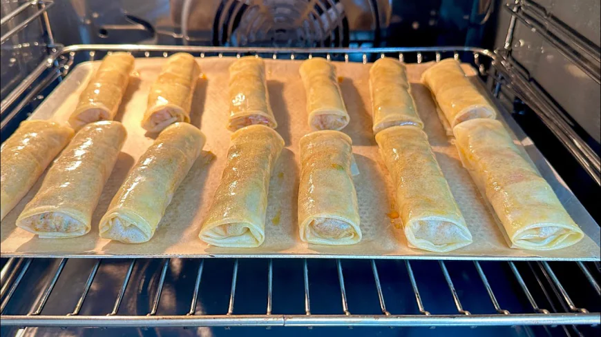 Baked Chicken Spring Rolls Recipe