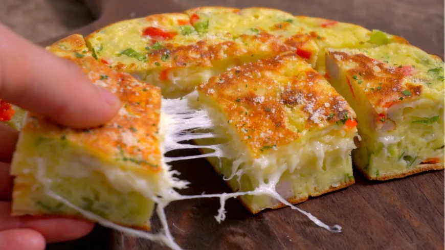 Cheesy Vegetable & Ham Skillet Bake Recipe