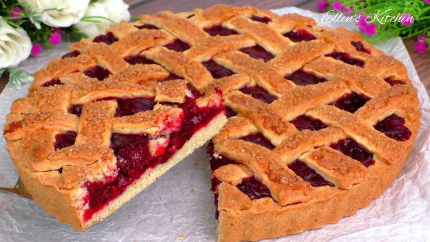Yummy Cherry Lattice Pie Recipe