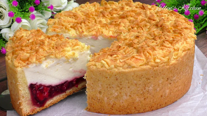 Strawberry Sour Cream Cake Recipe
