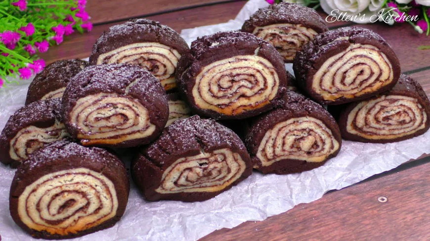 Chocolate Swirl Almond Cookies Recipe