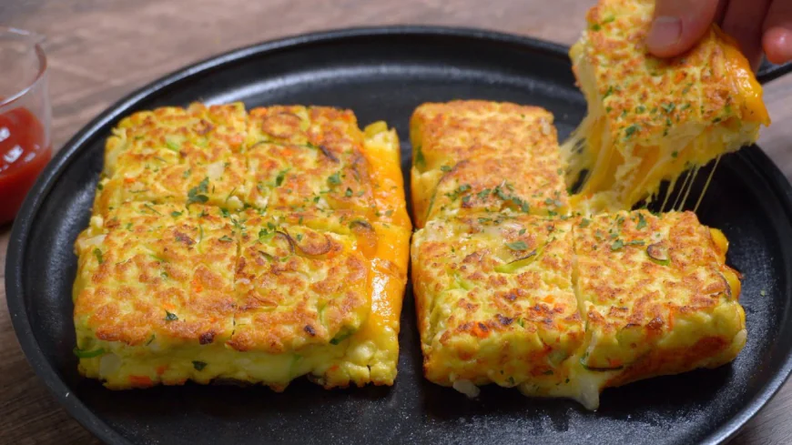 Cheesy Tofu Veggie Squares Recipe