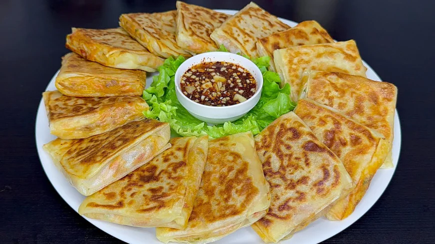 Crispy Stuffed Flatbread Parcels Recipe