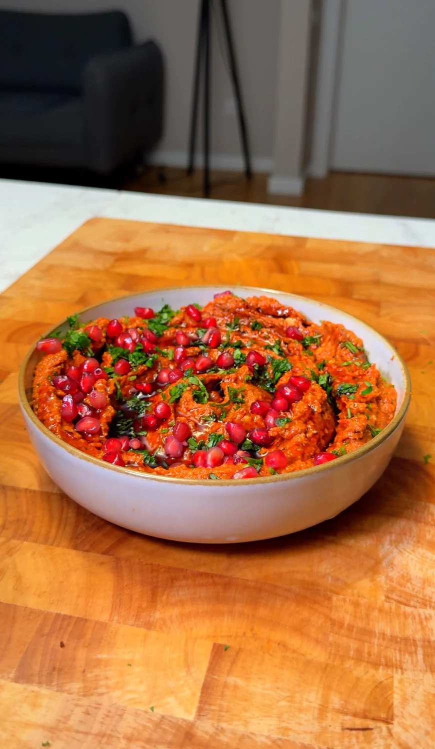 Roasted Red Pepper and Walnut Muhammara Dip