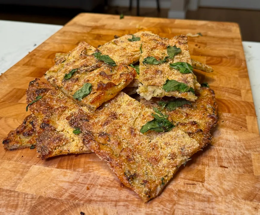 Crispy Zucchini and Red Onion Bake with Cornmeal