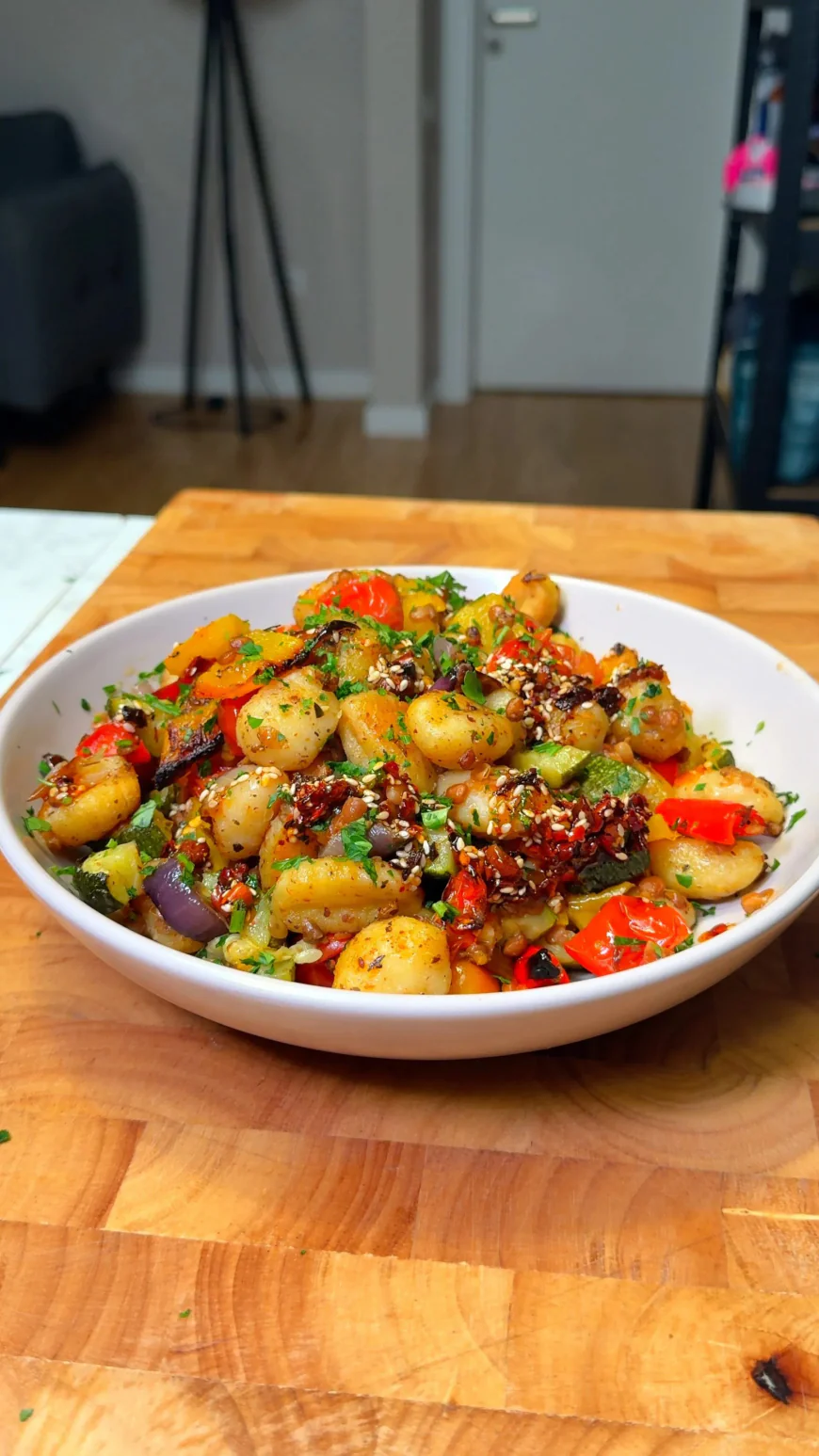 Oven-Roasted Gnocchi with Lentils and Veggies