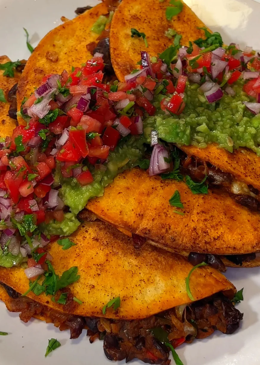 Crispy Vegan Black Bean Tacos