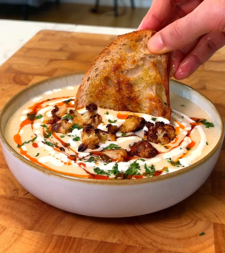 Creamy Roasted Cauliflower and Potato Soup