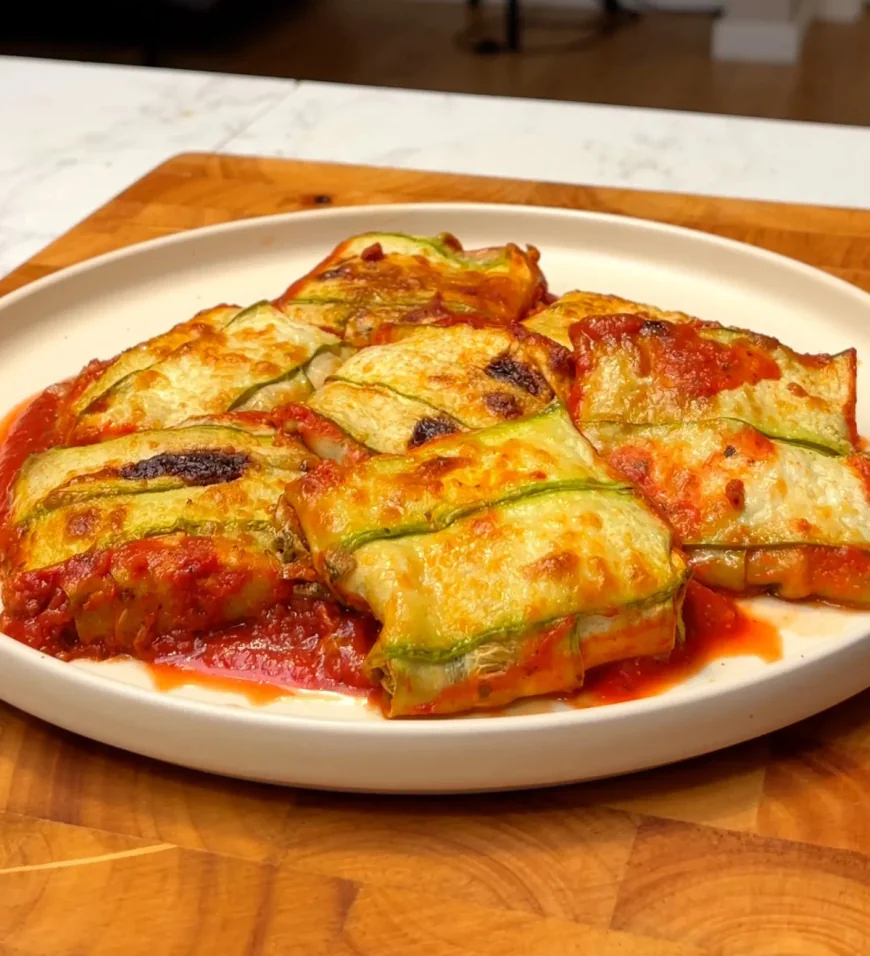 Vegan Zucchini Ravioli with Spinach and Vegan Cream Cheese